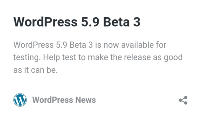 WordPress 5.9 is now available for testing